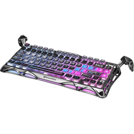 Клавіатура механічна GravaStar Mercury K1 Pro 80keys, GravaStar x Kailh Speedy Mint, BT/WL/USB, cyberpunk - фото 13