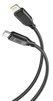 Кабель XO NBQ236A Braided Type-C to Lightning - 27W - 1m (Black) 