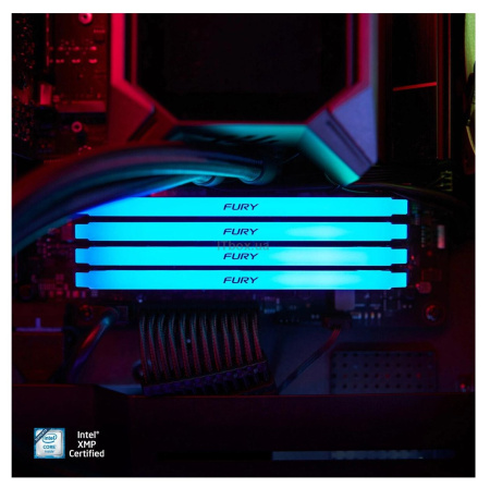Пам'ять ПК Kingston DDR4 16GB 3200 FURY Beast RGB - фото 8
