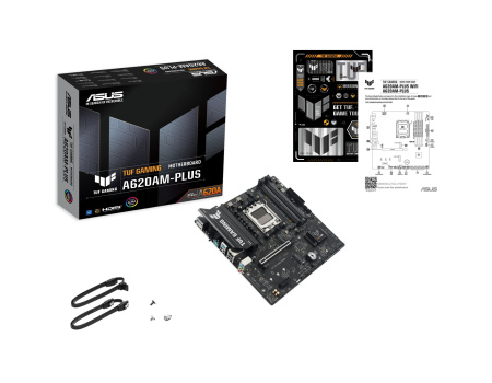 Материнcька плата ASUS TUF GAMING A620AM-PLUS sAM5 A620 4xDDR5 HDMI DP mATX - фото 2 Материнcька плата ASUS TUF GAMING A620AM-PLUS sAM5 A620 4xDDR5 HDMI DP mATX - фото 2