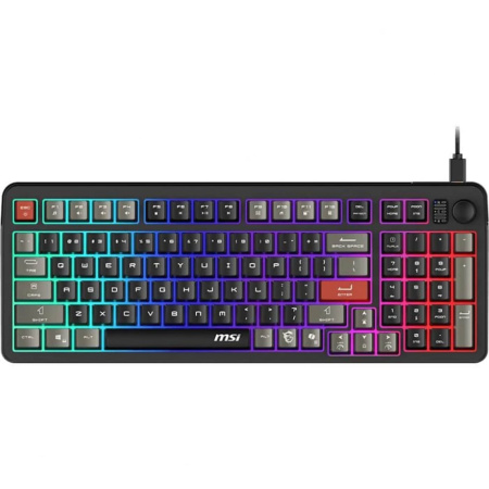 Клавіатура мембранна MSI FORGE GK110 UA 98key, USB-A, EN/UKR/RU, LED, чорний - фото 1