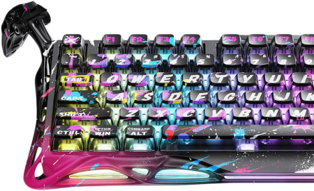 Клавіатура механічна GravaStar Mercury V75 Pro 80keys, Magnetic Jade Gaming, 8K, USB-A, RGB, Neon Graffiti - фото 16 Клавіатура механічна GravaStar Mercury V75 Pro 80keys, Magnetic Jade Gaming, 8K, USB-A, RGB, Neon Graffiti - фото 16