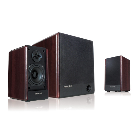 Акустична система MICROLAB FC-330 2.1, 56W, mini-jack, дерево - фото 2