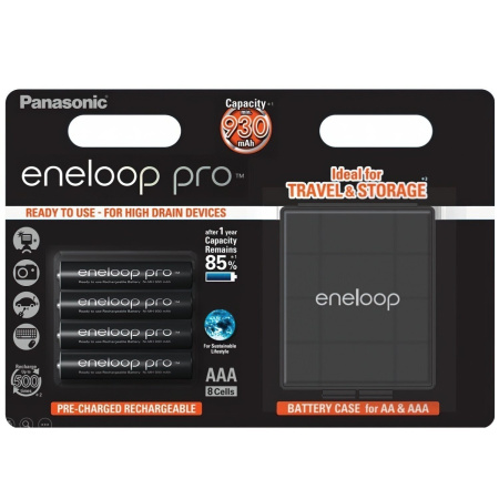 Акумулятор Panasonic Eneloop NI-MH  Pro AAA 930 4 шт, з кейсом для зберігання - фото 1