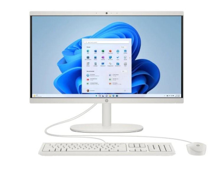 Комп'ютер персональний моноблок HP All-in-One 21,5" FHD VA AG, Intel i3-N300, 8GB, F512GB, UMA, WiFi, кл+м, 2р, DOS, білий - фото 1