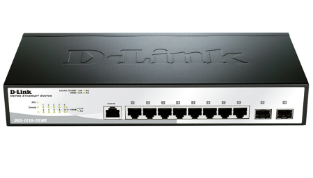Комутатор D-Link DGS-1210-10/ME 8xGE, 2xSFP - фото 1