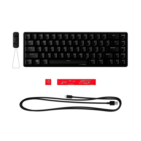 Клавіатура механічна HyperX Alloy Origins 65 67key, Red, USB-A, EN/UA, RGB, чорний - фото 6