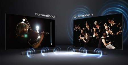 Samsung Саундбар HW-Q600C 360Вт, 3.1.2, BT, HDMI-eARC, саб, Dolby Atmos, чорний - фото 16 Samsung Саундбар HW-Q600C 360Вт, 3.1.2, BT, HDMI-eARC, саб, Dolby Atmos, чорний - фото 16