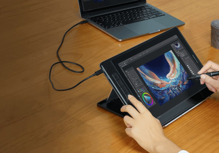 Графічний монітор Huion 13,3" Kamvas Pro 13,2.5K USB-C,чорний - фото 3