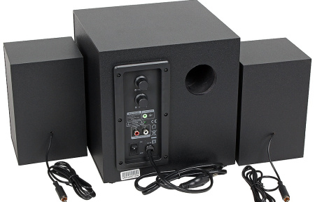 Акустична система MICROLAB M-110 2.1, 10W, mini-jack, чорний - фото 3