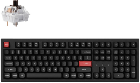 Keychron Клавіатура механічна K10 PRO 100Key, K pro Brown, WL/BT/USB-A, Hot-Swap, QMK, EN/UKR, RGB, чорний - фото 1