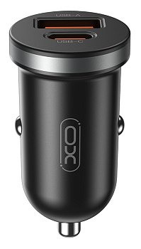 Автомобільний зарядний пристрій XO CC56 30W Mini Car Charger Type-C PD + USB-A Black Автомобільний зарядний пристрій XO CC56 30W Mini Car Charger Type-C PD + USB-A Black