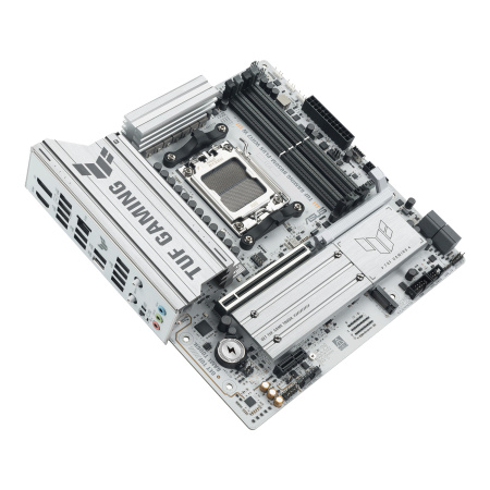 Материнcька плата ASUS TUF GAMING B850M-PLUS WIFI7 W sAM5 B850 4xDDR5 M.2 HDMI DP Wi-Fi BT mATX білий - фото 5 Материнcька плата ASUS TUF GAMING B850M-PLUS WIFI7 W sAM5 B850 4xDDR5 M.2 HDMI DP Wi-Fi BT mATX білий - фото 5