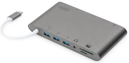 Хаб DIGITUS USB-C > HDMI/VGA/miniDisplayPort/3xUSB-A/USB-C/SD/MicroSD/RJ54/Audio - фото 3