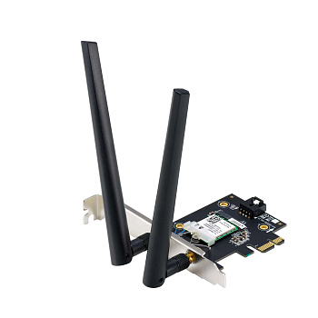 ASUS Адаптер WiFi PCE-BE6500 BE6500, PCI-Express x1, BT5.4 ASUS Адаптер WiFi PCE-BE6500 BE6500, PCI-Express x1, BT5.4