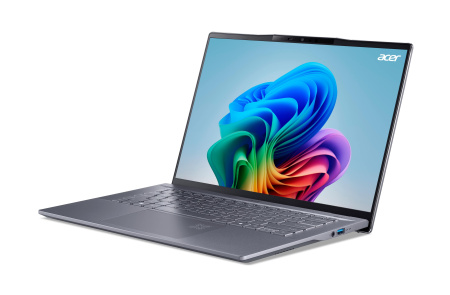 Acer Ноутбук Swift 14 AI SF14-11 14.5" WQXGA IPS, Quallcomm X1P-64-100, 16GB, F1TB, UMA, Win11, сірий - фото 2
