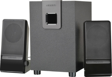 Акустична система MICROLAB M-100 2.1, 10W, mini-jack, чорний - фото 1