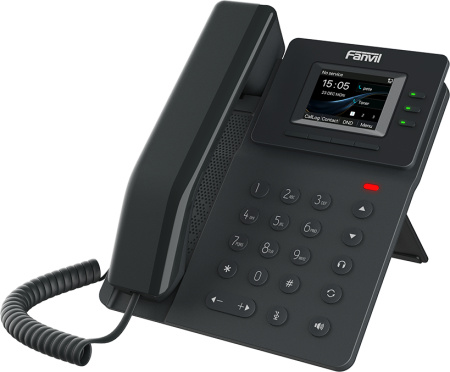 Телефон IP Fanvil V60P 2xFE LAN, 4 SIP line, SW Linux, PoE, 2.4" кольоровий дисплей - фото 1