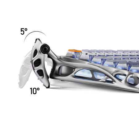 Клавіатура механічна GravaStar Mercury K1 Pro 80keys, GravaStar x Kailh Speedy Mint, BT/WL/USB, Interstellar Silver - фото 19 Клавіатура механічна GravaStar Mercury K1 Pro 80keys, GravaStar x Kailh Speedy Mint, BT/WL/USB, Interstellar Silver - фото 19