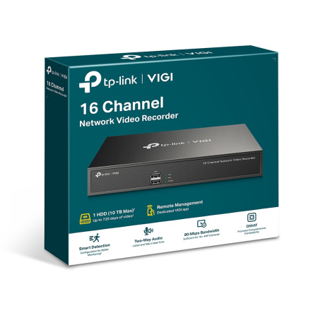 IP-Відеореєстратор TP-LINK VIGI NVR1016H 16 каналів, 2xUSB, H265+, 1xHDD, до 10 ТБ - фото 10
