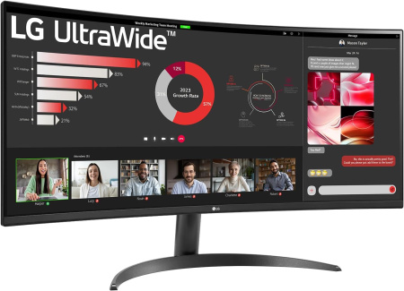LG Монітор 34" 34WR50QK-B 2xHDMI, DP, Audio, VA, 3440x1440, 21:9, 100Hz, sRGB 99%, CURVED, FreeSync, HDR10 - фото 4 LG Монітор 34" 34WR50QK-B 2xHDMI, DP, Audio, VA, 3440x1440, 21:9, 100Hz, sRGB 99%, CURVED, FreeSync, HDR10 - фото 4