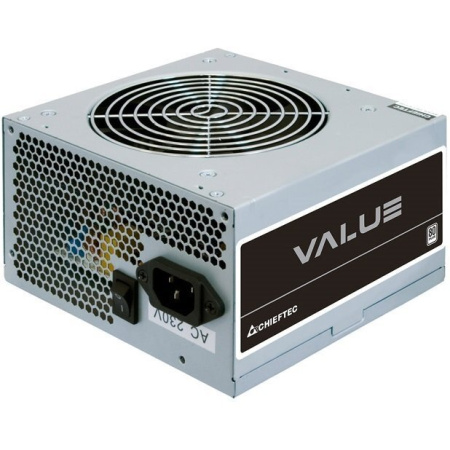 Блок живлення CHIEFTEC Value  (400W), >80%, 80+ White(230V Only), 120мм, 1xMB 24pin(20+4), 1xCPU 8pin(4+4), 2xMolex, 3xSATA, 1xPCIe 8pin(6+2), Bulk - фото 1