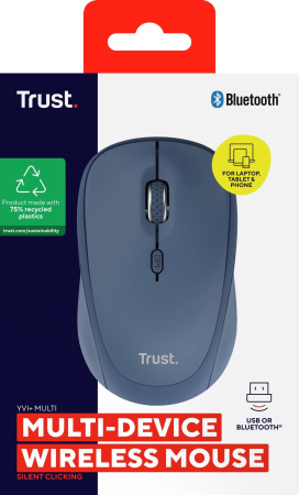 Миша Trust Yvi+ Compact Multi-Device, WL/BT/USB-A, синій - фото 6