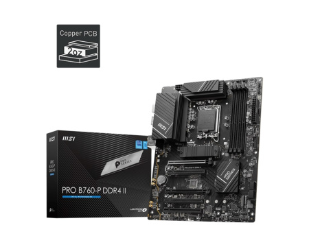 Материнcька плата MSI PRO B760-P DDR4 II s1700 B760 4xDDR4 M.2 HDMI DP ATX - фото 4