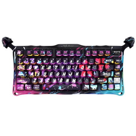 Клавіатура механічна GravaStar Mercury V75 Pro 80keys, Magnetic Jade Gaming, 8K, USB-A, RGB, Neon Graffiti - фото 1 Клавіатура механічна GravaStar Mercury V75 Pro 80keys, Magnetic Jade Gaming, 8K, USB-A, RGB, Neon Graffiti - фото 1