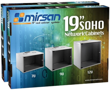 Шафа MIRSAN 19", 9U, SOHO, 535x300 мм, максимально 30 кг, чорна - фото 1