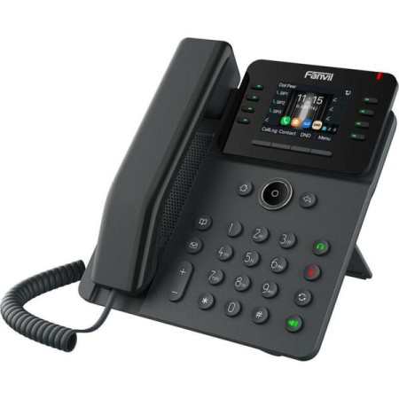 Телефон IP Fanvil V62G-Black 2xGE LAN, 12 SIP ліній, 21 DSS клавіш, VPN, SW Linux, PoE, 2.8" кольоровий дисплей, чорний - фото 3