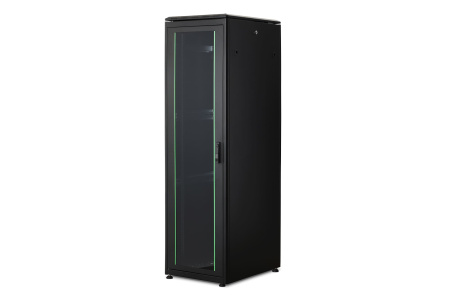 Шафа DIGITUS 19", 42U, Network Unique, передні двері зі склом, 600x800 мм, 1200кг максимально, чорна - фото 1