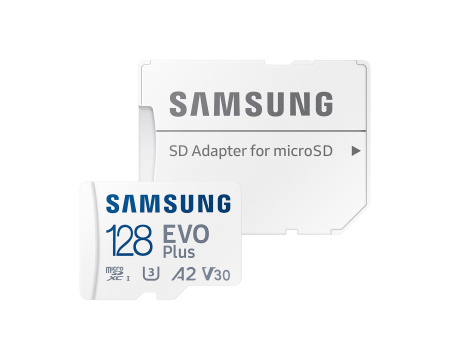 Карта пам'яті Samsung microSD 128GB C10 UHS-I  R130MB/s Evo Plus + SD - фото 1