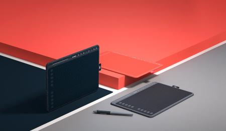 Графічний планшет Huion 10"x6.35" HS611, USB-C, сірий - фото 2