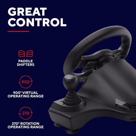 Trust Кермо і педалі GXT 289 Movi, PC/PS4/PS3/Xbox/Nintendo Switch - фото 4