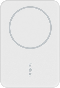 Акумулятор портативний літій-іонний Power Bank Belkin 5000мА·год, 7.5Вт, MagSafe, білий