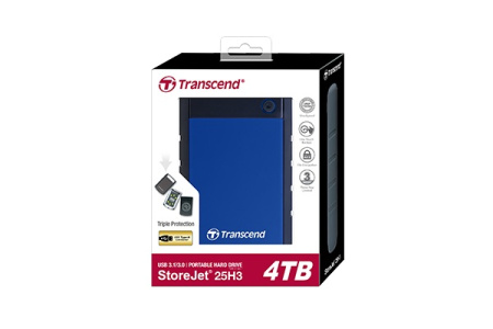 Transcend Портативний жорсткий диск 4TB USB 3.1 StoreJet 25H3 Blue - фото 5
