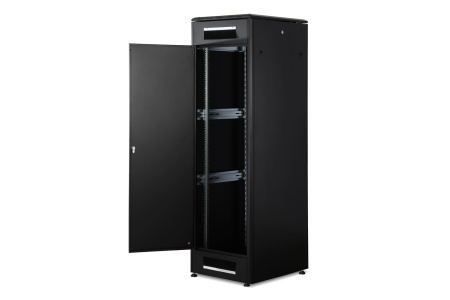 Шафа DIGITUS 19", 42U, Network Unique, передні двері зі склом, 600x800 мм, 1200кг максимально, чорна - фото 3