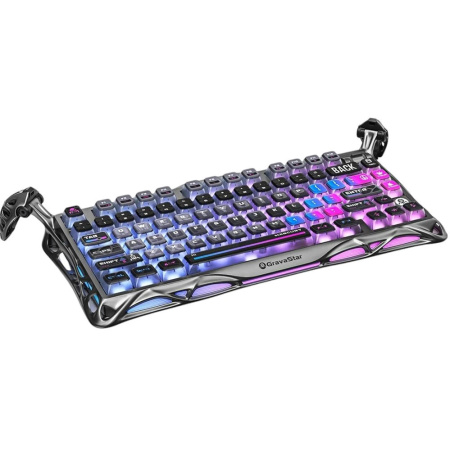 Клавіатура механічна GravaStar Mercury K1 Pro 80keys, GravaStar x Kailh Speedy Mint, BT/WL/USB, cyberpunk - фото 11