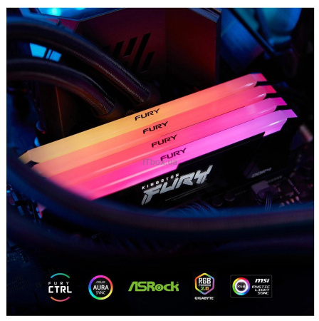 Пам'ять ПК Kingston DDR4 16GB 3200 FURY Beast RGB - фото 7