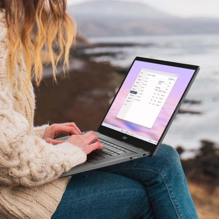 Acer Ноутбук Chromebook Plus CB515-2HT 15" FHD IPS Touch, Intel i5-1335U, 16GB, F512GB, UMA, ChromeOS, сірий - фото 2