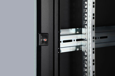 Шафа DIGITUS 19", 42U, Network Unique, передні двері зі склом, 600x800 мм, 1200кг максимально, чорна - фото 7