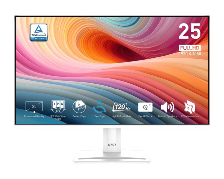 Монітор MSI 24.5" PRO MP251W-E2 D-Sub, HDMI, DP, MM, IPS, 120Hz, sRGB 99%, AdaptiveSync, білий - фото 1 Монітор MSI 24.5" PRO MP251W-E2 D-Sub, HDMI, DP, MM, IPS, 120Hz, sRGB 99%, AdaptiveSync, білий - фото 1