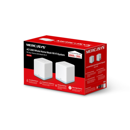 Система WiFi-Mesh MERCUSYS Halo H30 AC1200, 2xFE LAN/WAN, 2мод - фото 5