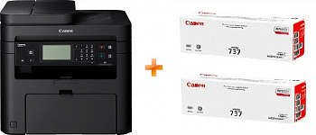 Багатофункціональний пристрій Canon i-Sensys MF237WNE + Картриджі 737 2шт Багатофункціональний пристрій Canon i-Sensys MF237WNE + Картриджі 737 2шт