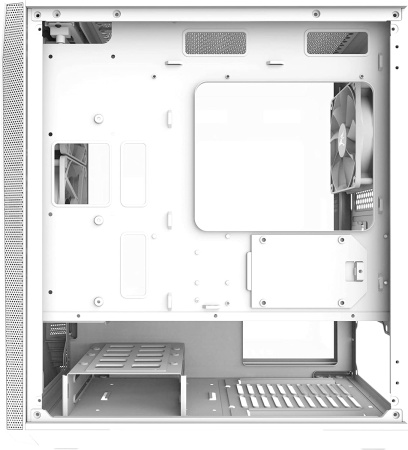 Корпус Zalman Z1 Iceberg без БЖ, 2xUSB3.0, 1xUSB2.0, 3x120мм, VGA 330мм, LCS ready, TG Side Panel, mATX, білий - фото 4