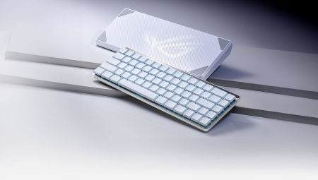 ASUS Клавіатура механічна ROG Falchion RX Low Profile, 68key, Red Switch, USB-A/WL/BT, EN/UK, RGB, білий - фото 2