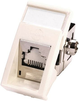 Розеткова вставка Molex Mod Mosaic 22,5x45мм/1xRJ45/кут./568A/PowerCat White