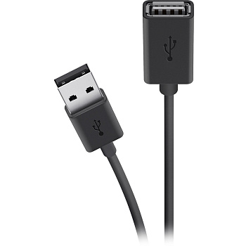 Belkin Кабель заряджання/синхронізації USB-A > USB-AF, 1.8м, чорний
