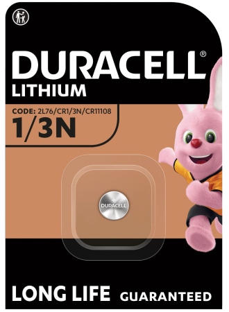 Спеціальна літієва батарейка Duracell 1/3N 3V, (2L76 / CR1 / 3N / CR11108), 1 шт. в упаковці
 - фото 1